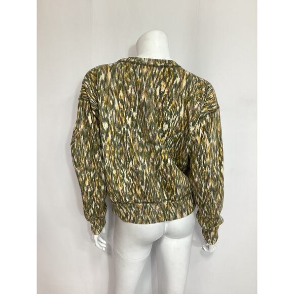 Isabel Marant '�toile Mobyli' Green Cotton-Blend Logo Sweatshirt Size S - Picture 3 of 4